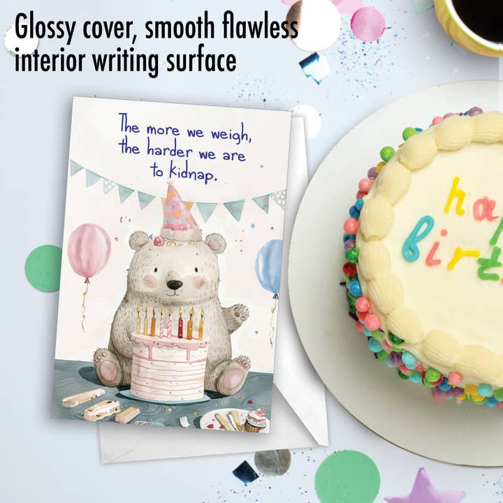 NobleWorks - Wholesale Birthday Card - 1 Funny Birthday Greeting Card - Eat More Cake - NobleWorks2