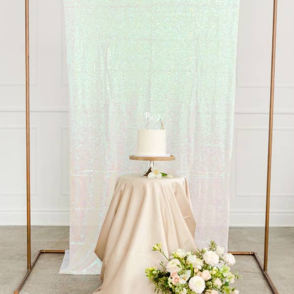 Wedding Photo Backdrop Decoration - Iridescent Sequin for wholesale by Weddingstar Inc.