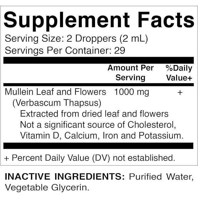 Vitamatic - Wholesale Oral Supplement/Vitamin - Vitamatic Liquid Mullein Leaf 2oz
