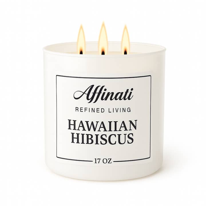 3-Wick Hawaiian Hibiscus Candle for wholesale by Affinati