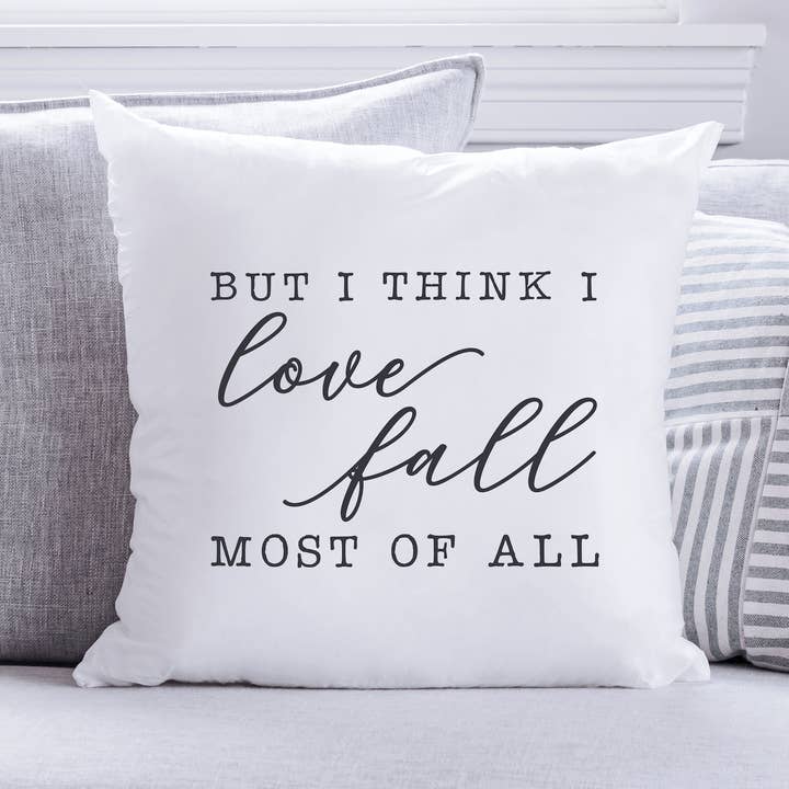 Coussin « I Love Fall Most Of All » pour la vente par Emma and the Bean