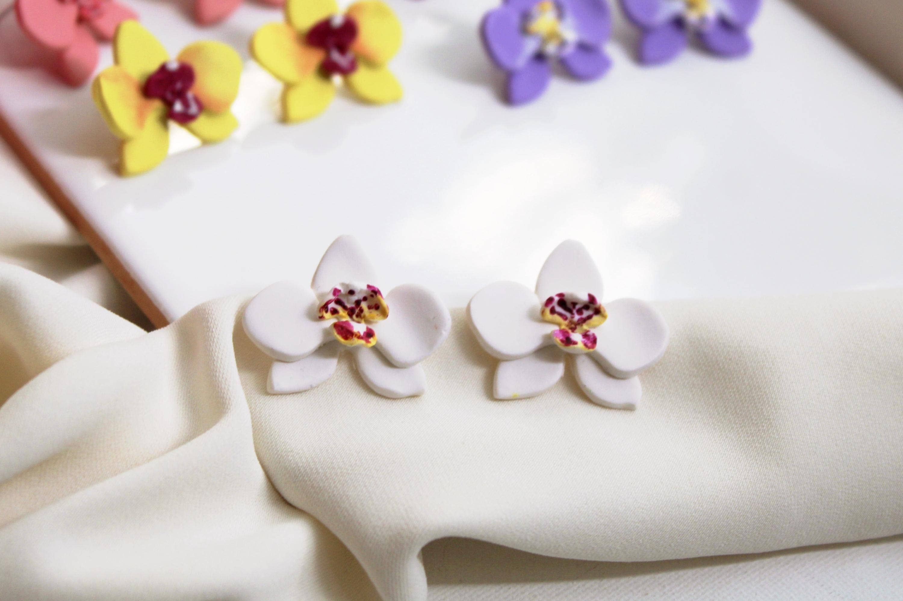 Studio Niani - Wholesale Stud/Post Earrings - Orchid Earrings, Stud Earrings, Botanical Bridal Jewelry0