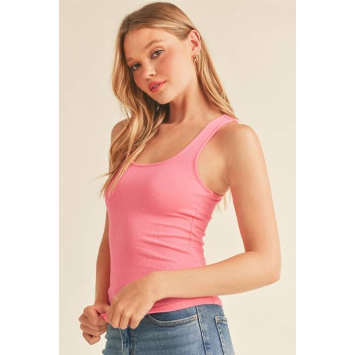 UP CLOTHING - Wholesale Tank Top - Women's - SQUARE NECK POINTELLE TANK TOP