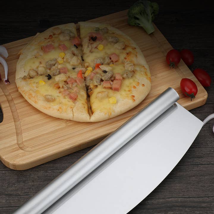 VIGOR - Wholesale Pizza Wheel - Pizza Rocker Cutter Stainless Steel Slicer Knife Sharp - MOQ 10 Pcs