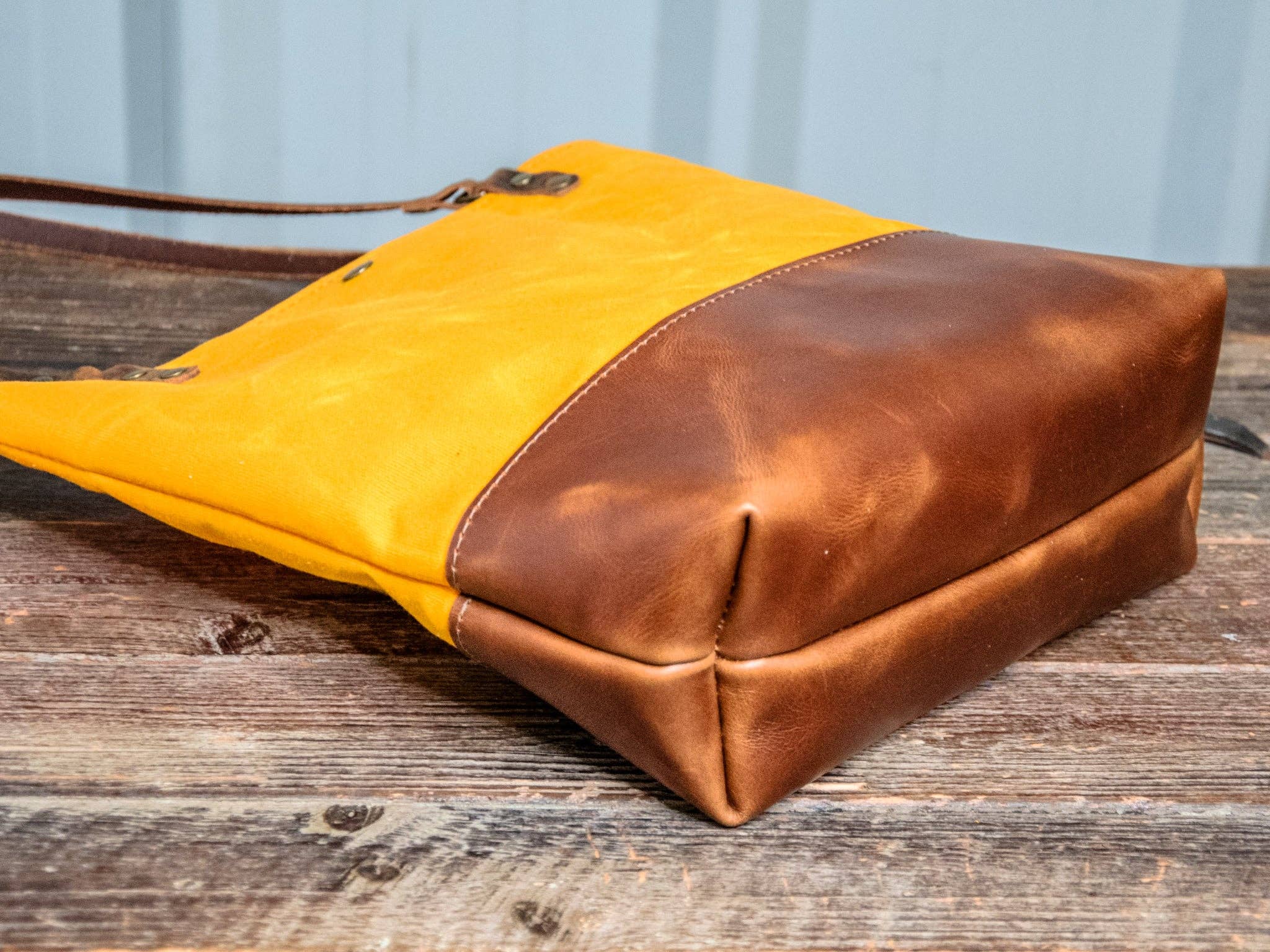 In Blue Handmade - Wholesale Tote Bag - Women's - Essential Waxed Canvas and Leather Tote with Options31