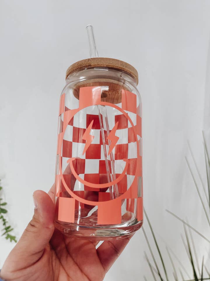 Smiley glass for wholesale by MiaIsabellas.co