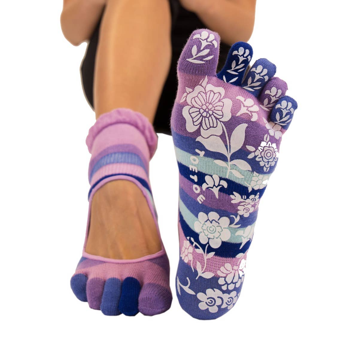 TOETOE - Wholesale Socks - Unisex - Yoga&Pilates - Anti-Slip Serene Ankle - Toe Socks15