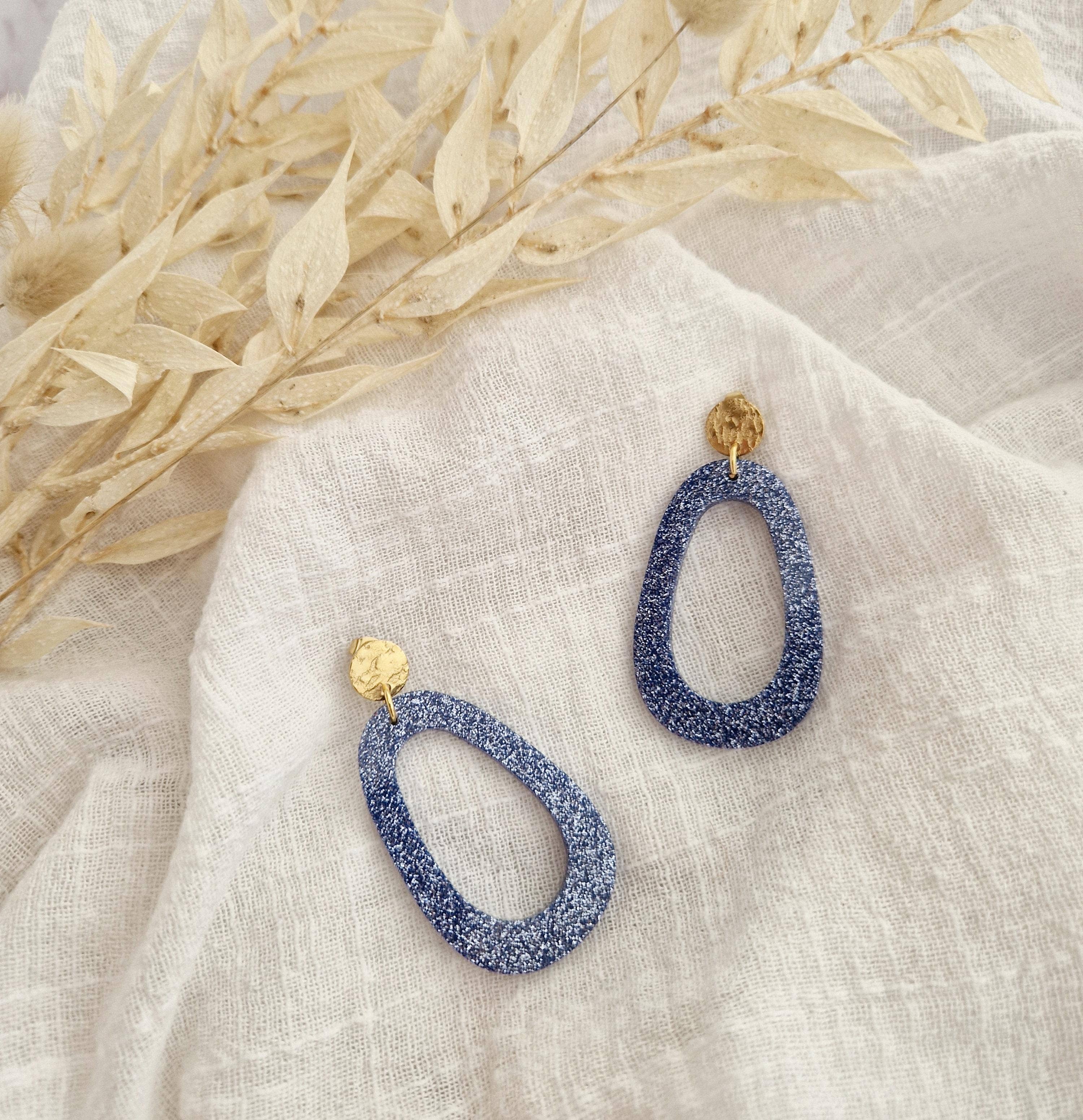 Les Noeuds de Maman - Wholesale Dangle Earrings - Alice blue grey earrings