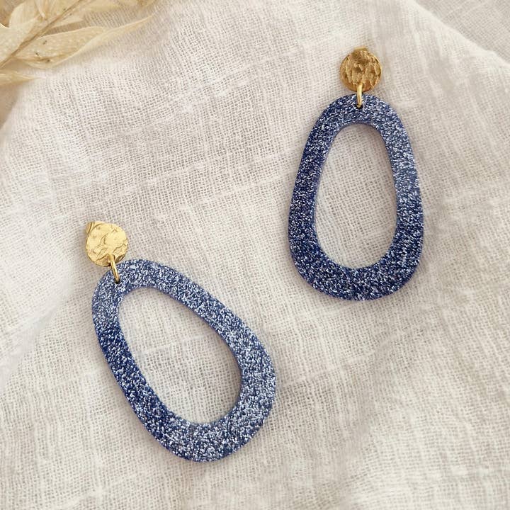 Les Noeuds de Maman - Wholesale Dangle Earrings - Alice blue grey earrings0