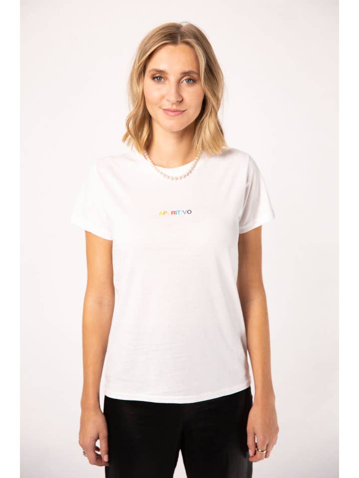 Fashion Drinks – Großhandel T-Shirt – Damen – Aperitivo | Besticktes Frauen Bio Baumwoll T-Shirt3