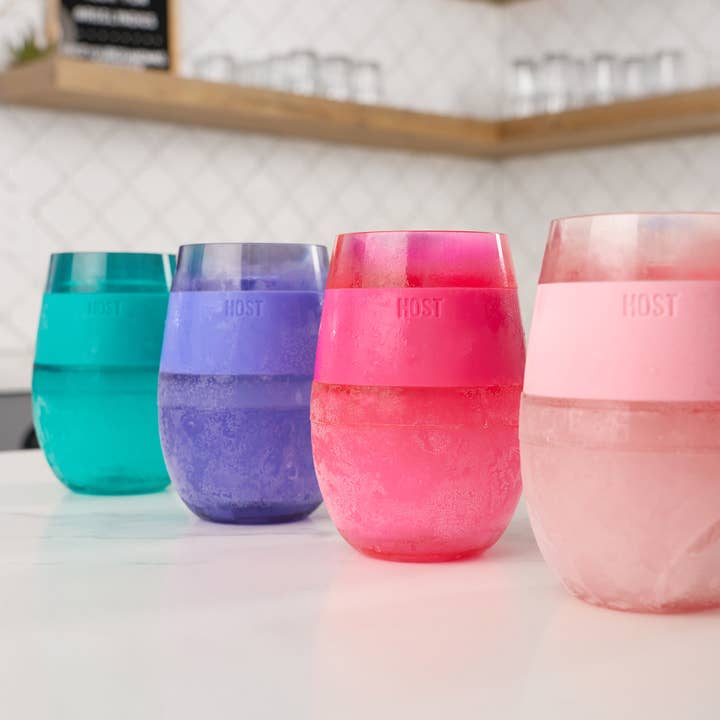 HOST - Wholesale Wine Glass - Wine FREEZE™ Cooling Cups in Asst Tinted Colors Set of 42