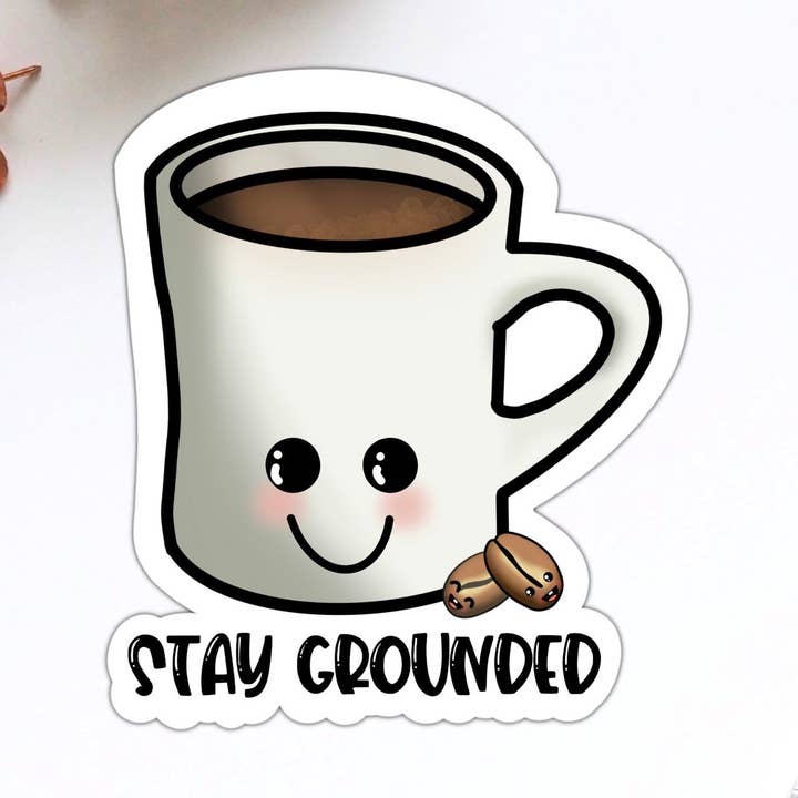 Bo Jord Kaffe Elsker Funny Mad Vinyl Sticker for engroshandel hos Stick With It Sticker Co