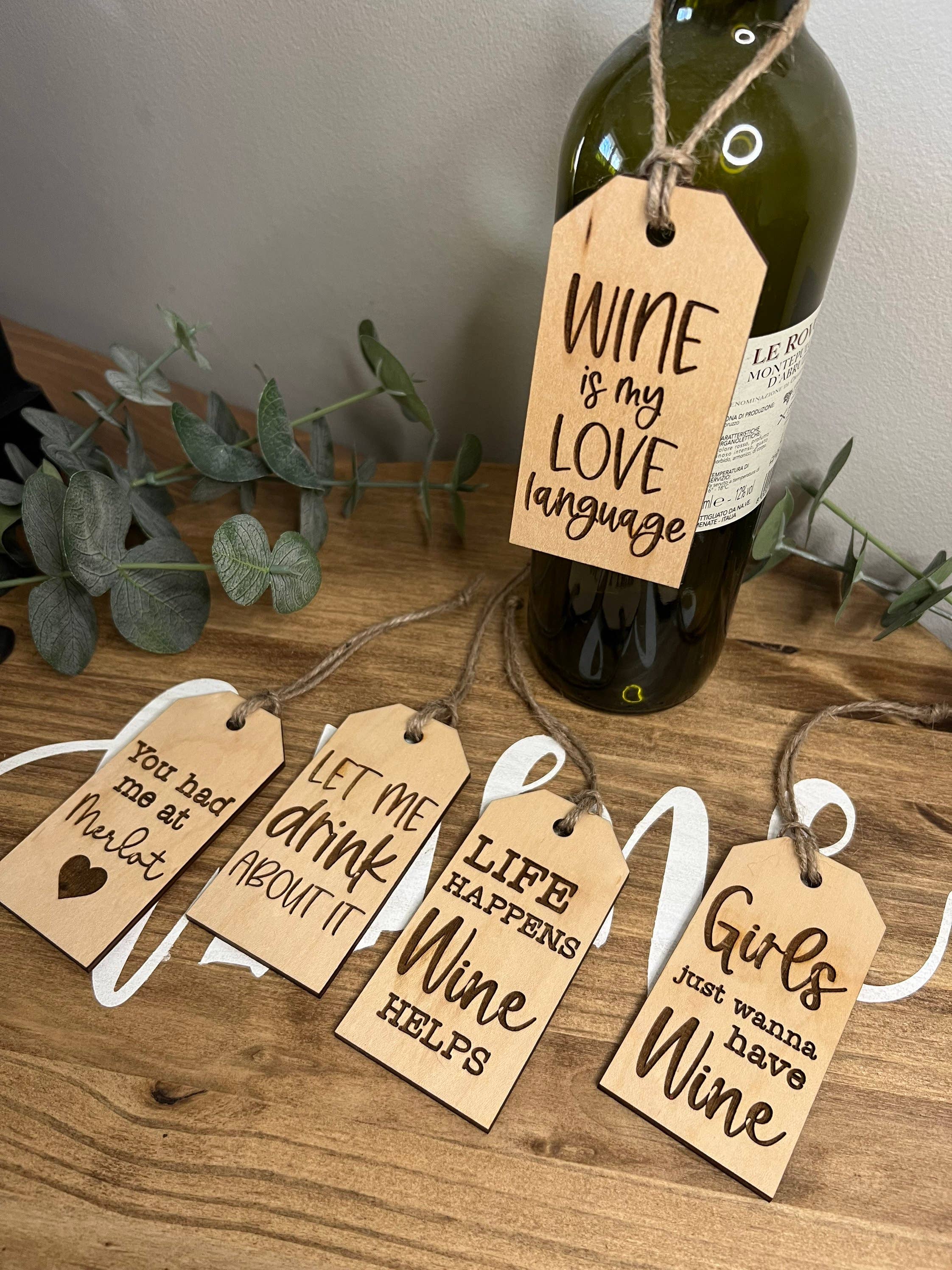 knocks on wood - Wholesale Gift Tag - Gift Tags For Wine Bottle Tags Wine Gift Tags Reusable Gift0