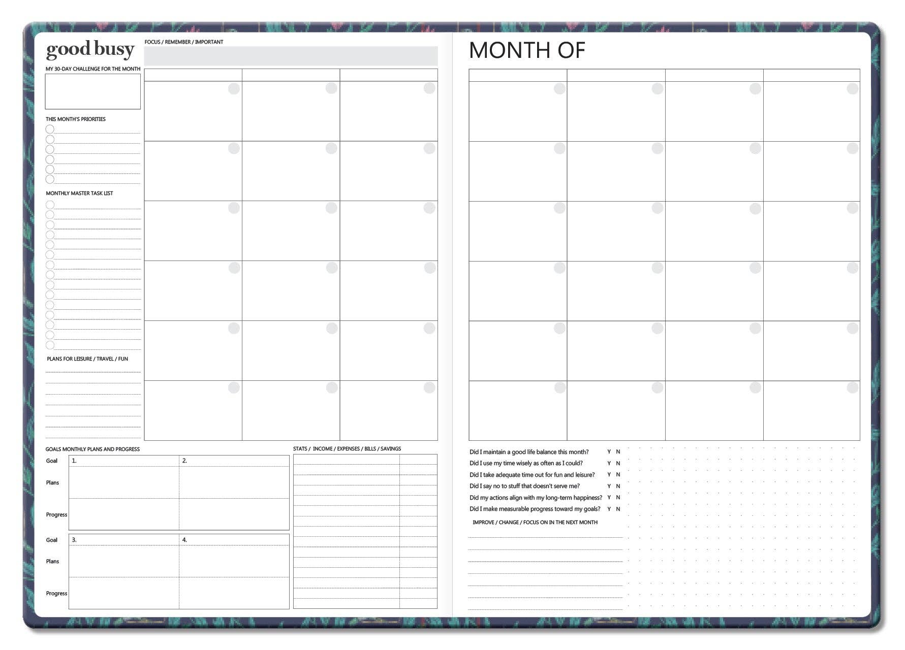 Good Busy - Wholesale Planner - Undated Weekly Planner - Twilight9
