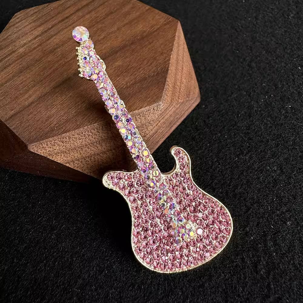 Tourtiwi - Wholesale Brooch - Rhinestone Guitar Brooches, Music - Inspired Fashion Pins2