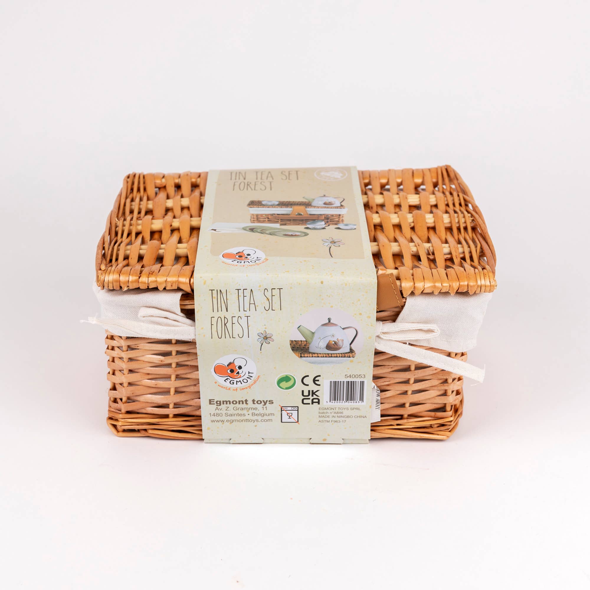 Egmont - Wholesale Toy Set - Kids - Forest Tin Tea Set In a Wicker Case14