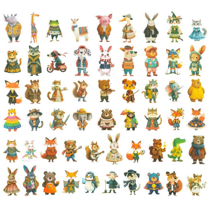 Wrapables.com - Wholesale Sticker - Wrapables Waterproof Vinyl Stickers, 100pcs, Rustic Creature3