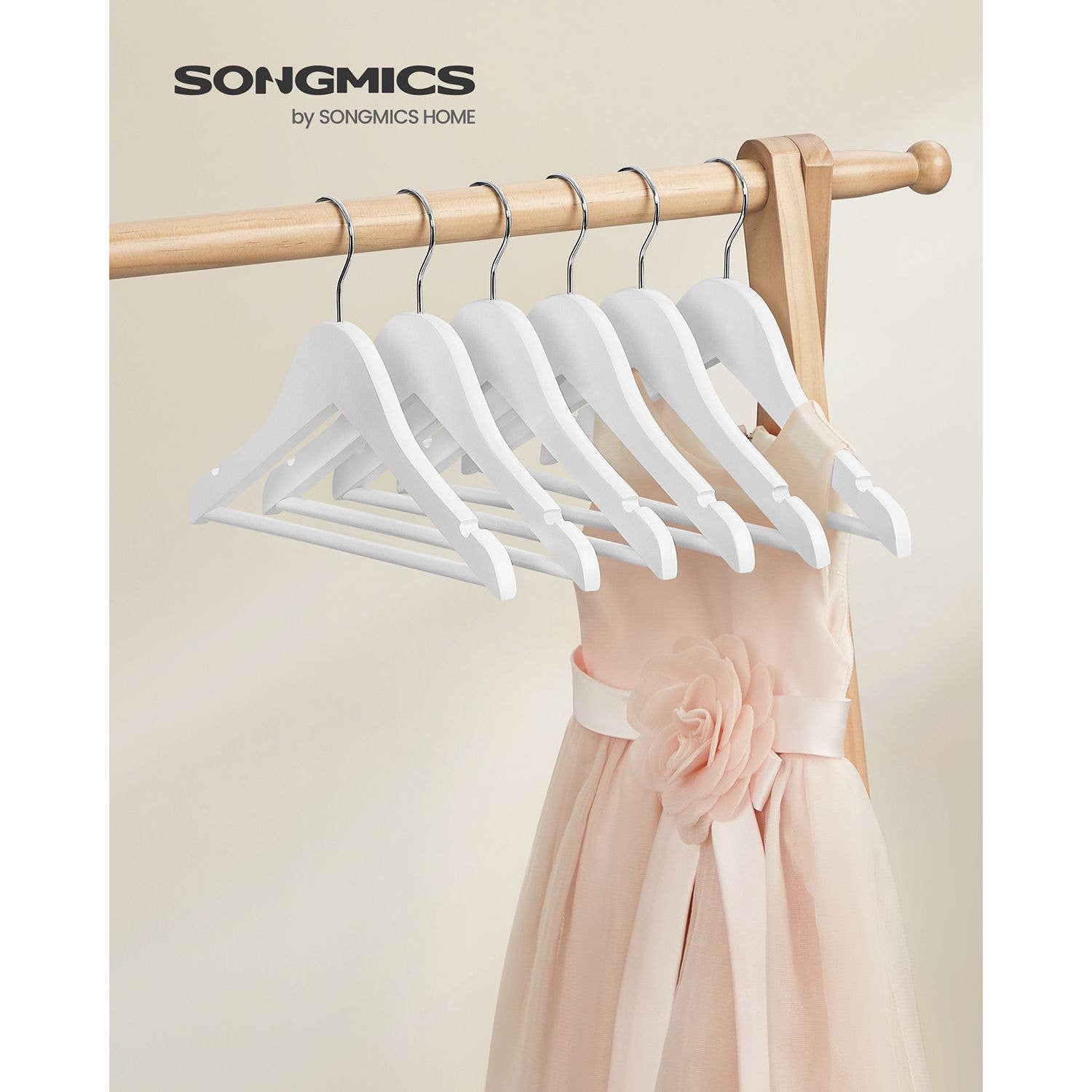 Greenwestons – wholesale Galgar – Greenwestons 20-pack barnklädhängare i trä med byxhängare och vridbar krok0