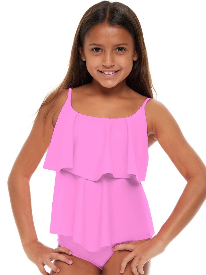Pré-pack de Tankini com Folhos para Menina - Beach Babe por atacado de H2oh Colours