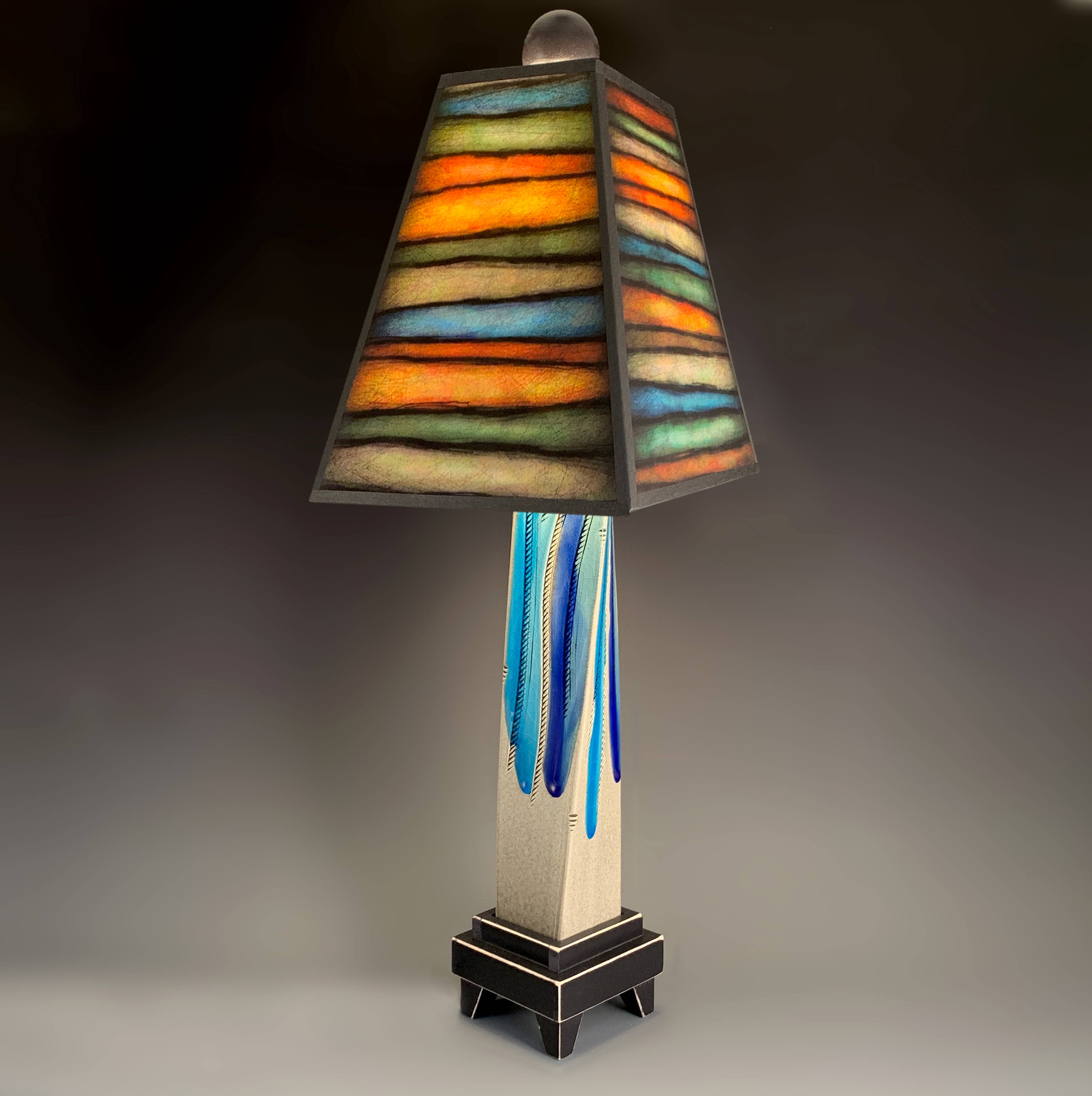 Macone Clay / Spooner Creek - Wholesale Accent/Desk Lamp - Q - Rough Stripes Lamp5