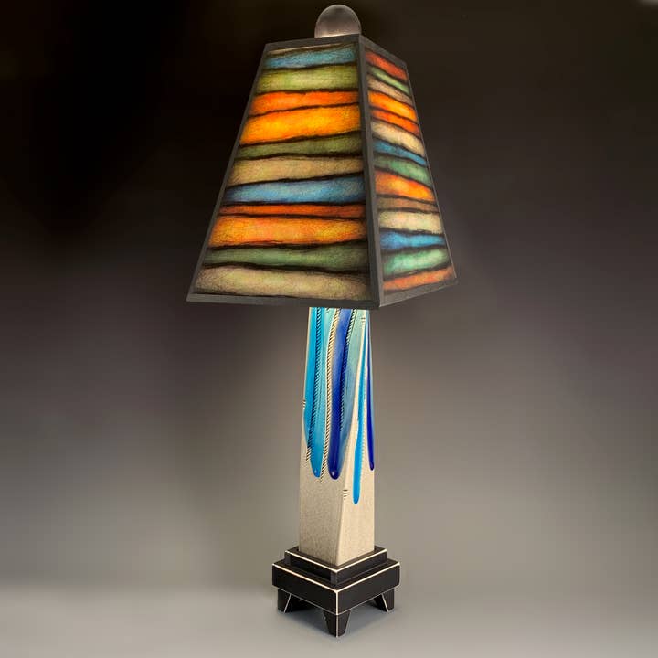 Macone Clay / Spooner Creek - Wholesale Accent/Desk Lamp - Q - Rough Stripes Lamp5