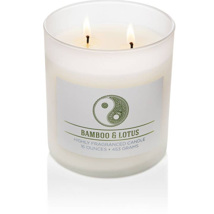 COLONIAL CANDLE WELLNESS CANDLE BAMBOO LOTUS - 453g (16oz) voor wholesale door Candle Square