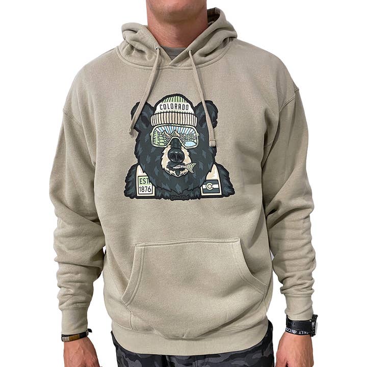 Backwoods Bear - Hoodie - Cement for wholesale by ColoradoCool Apparel