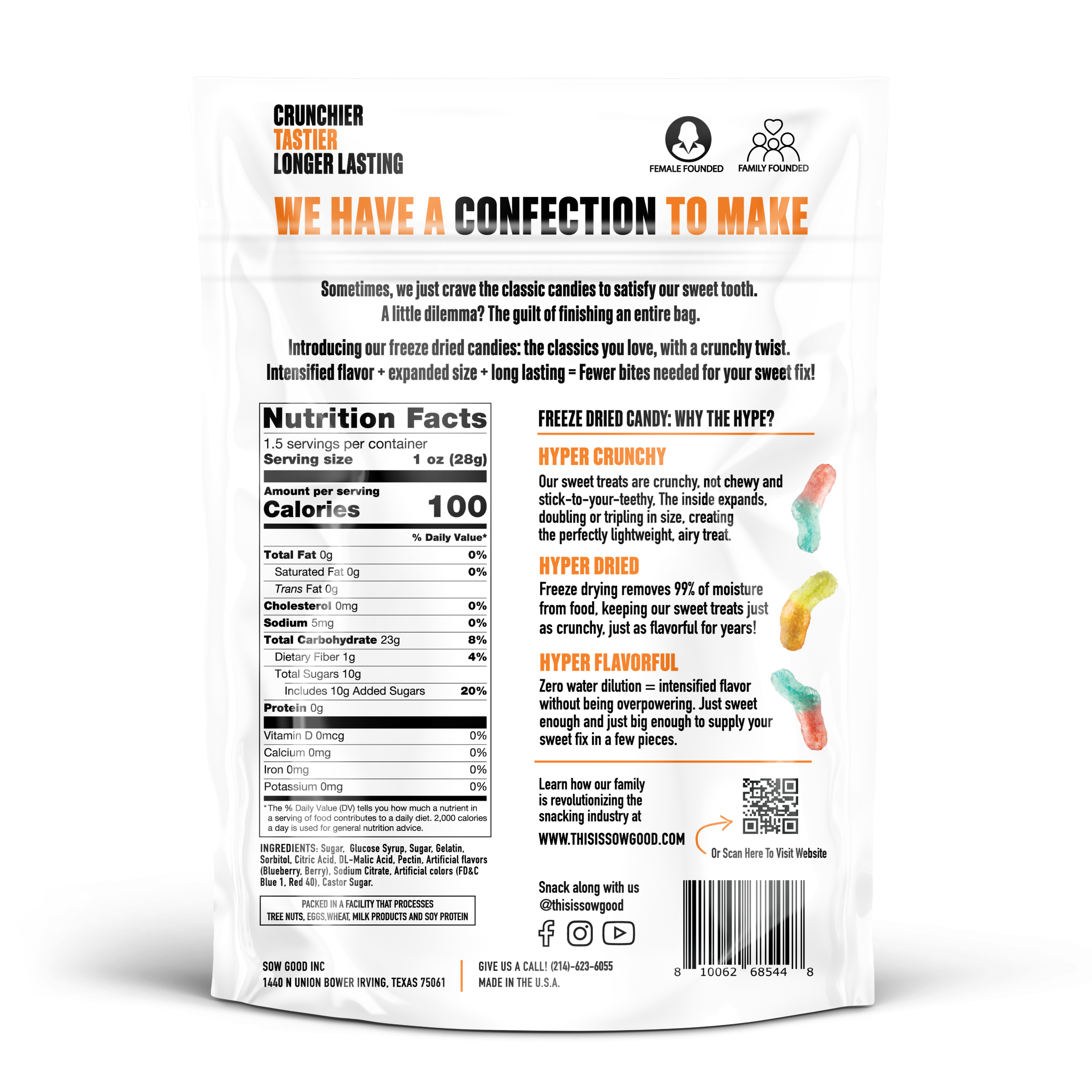 Sow Good Inc – Engroshandel Bolcher – Frysetørrede søde orme1