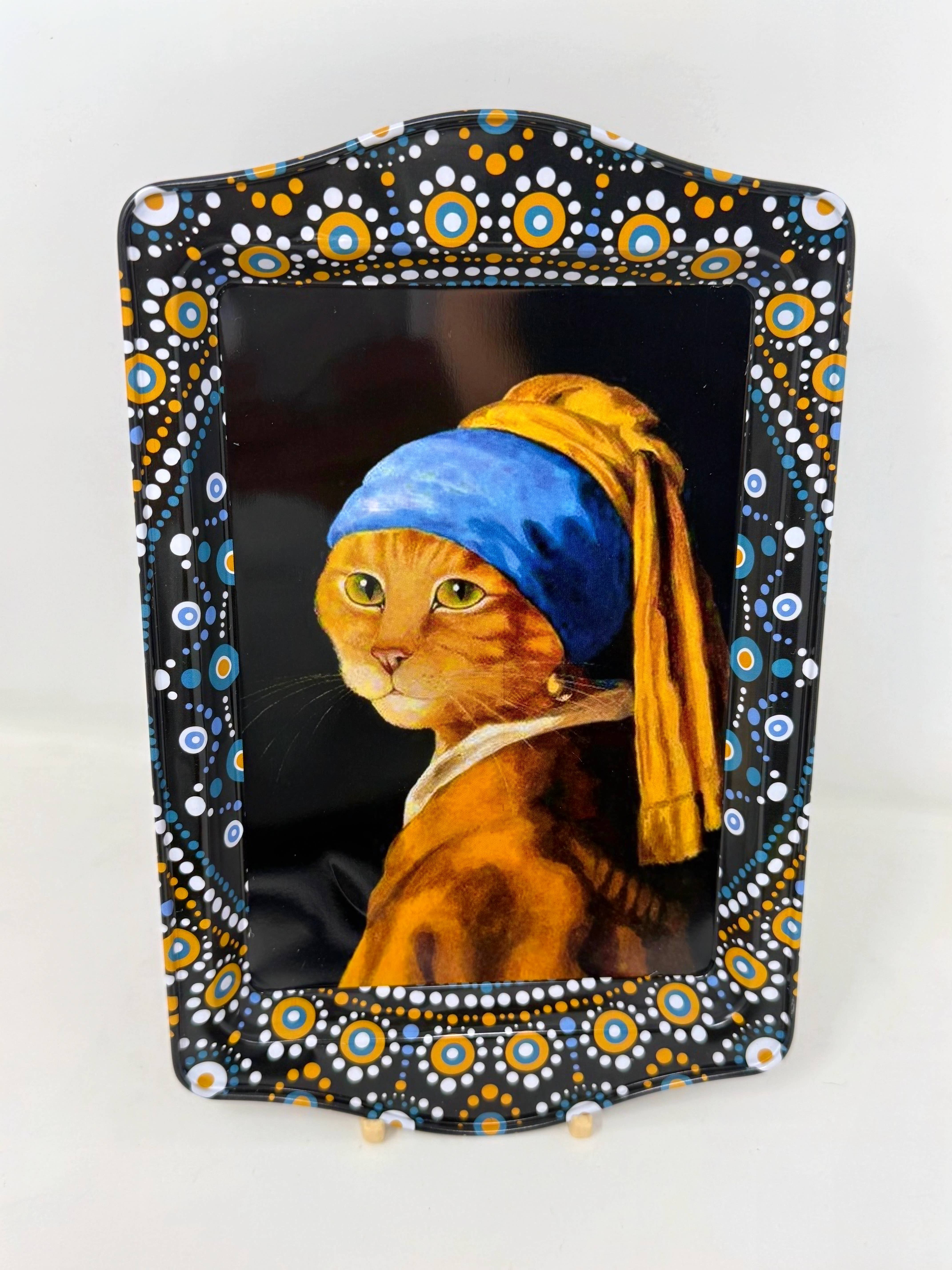 Nai Gifts - Wholesale Decorative Tray - Large Metal Cat Design Tray2