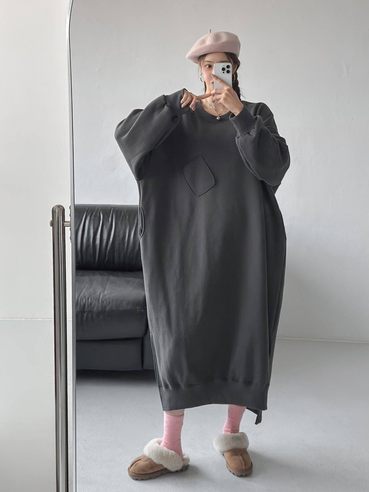 Little Light - Wholesale Dress - Women's - Cozy Long Fleece Ops — Made in Korea3