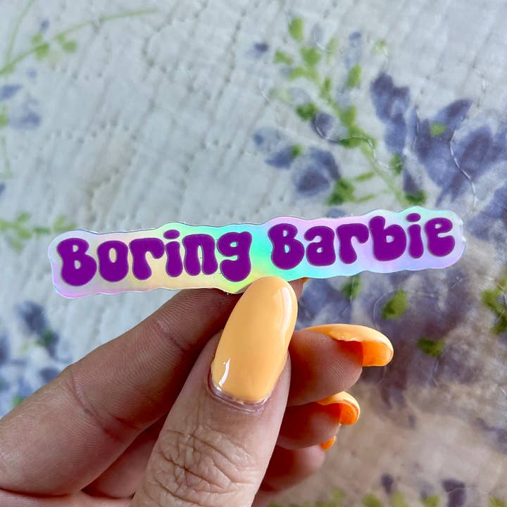 Stickers by Saylor – wholesale Sticker – Boring Barbie Holographic Taylor Swift Lyric Vinyl Sticker0