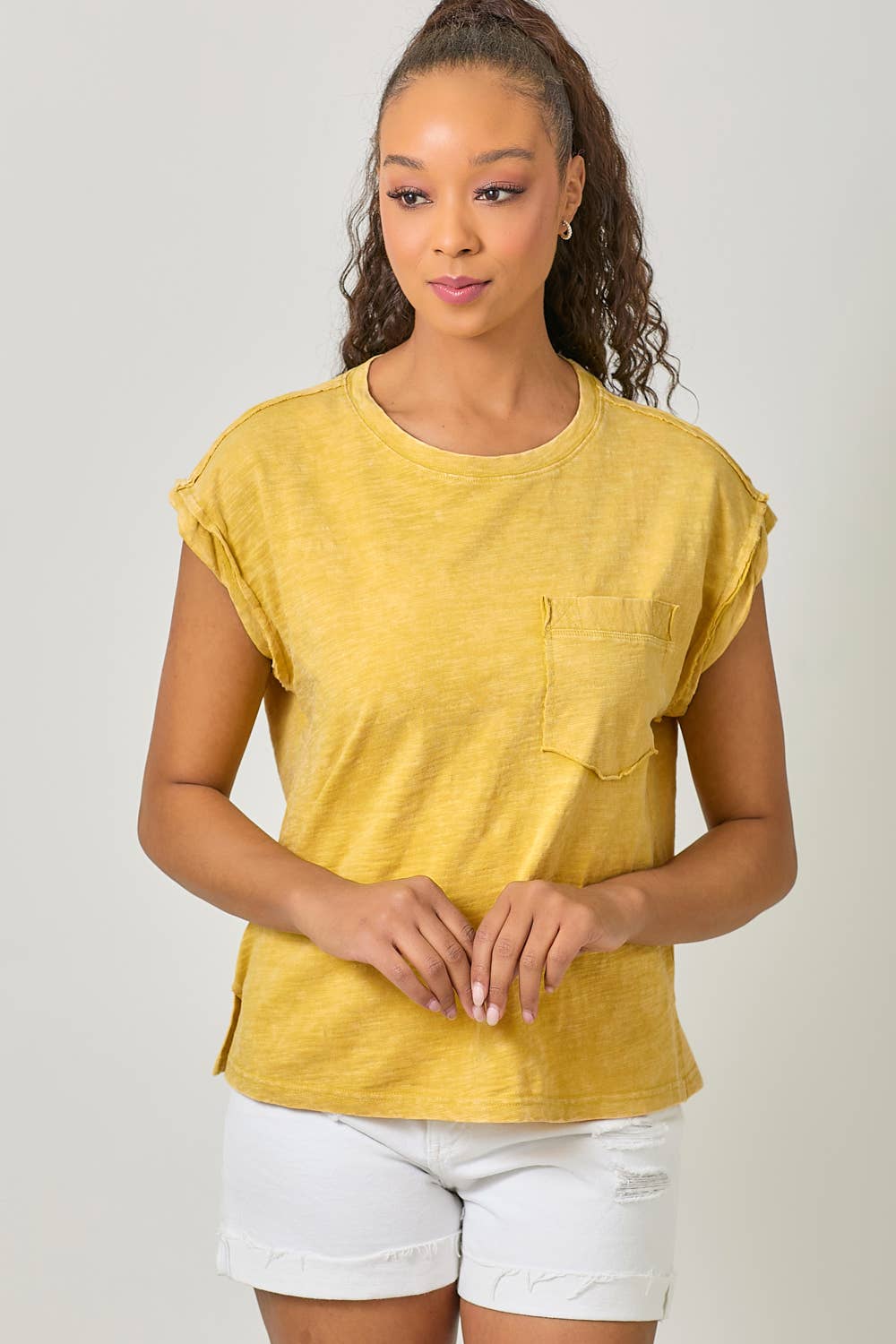 Mystree - Wholesale T-Shirt - Women's - 61119 Washed Slouchy Essential Tee22