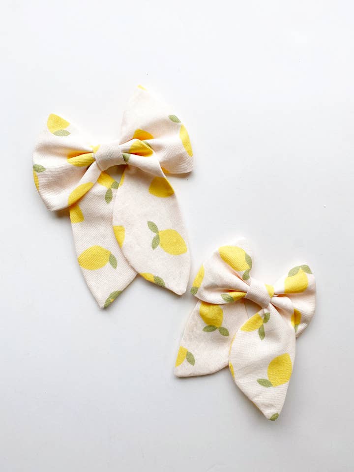 Lemon Hair Bow for wholesale by Shared Joy Bows