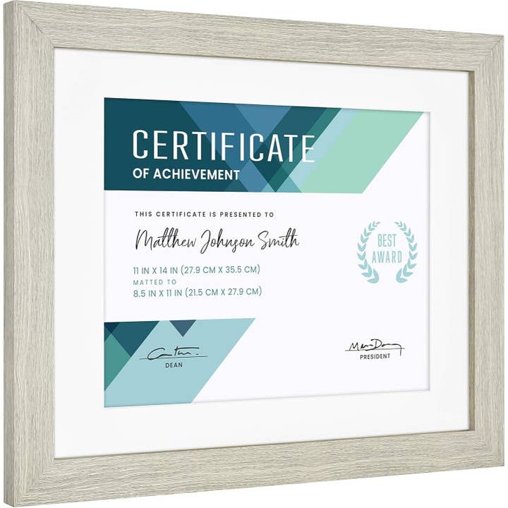 Cadre à effet bois gris avec passe-partout 8 pièces 11x14" C/P 1 pour la vente par GreatBuy.com