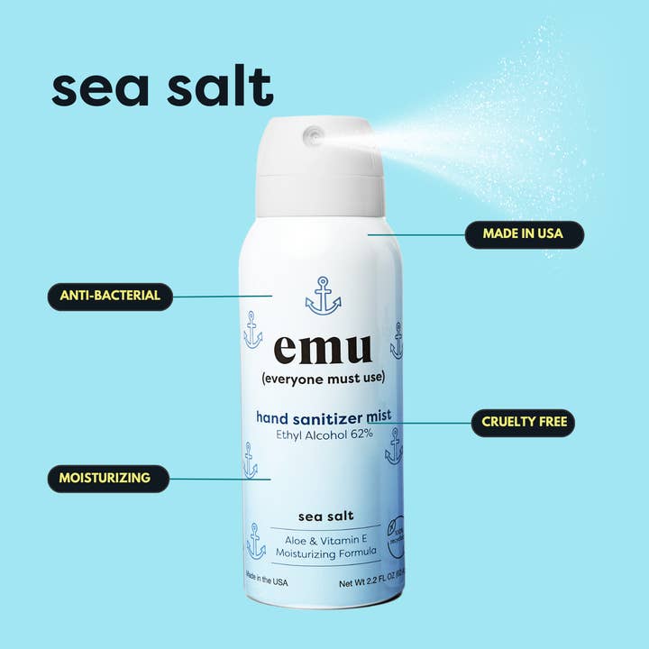 Closeouts Surplus & Salvage - Wholesale Hand Sanitizer - Sea Salt Moisturizing Sanitizer Mist 2.2oz - 24 Pack