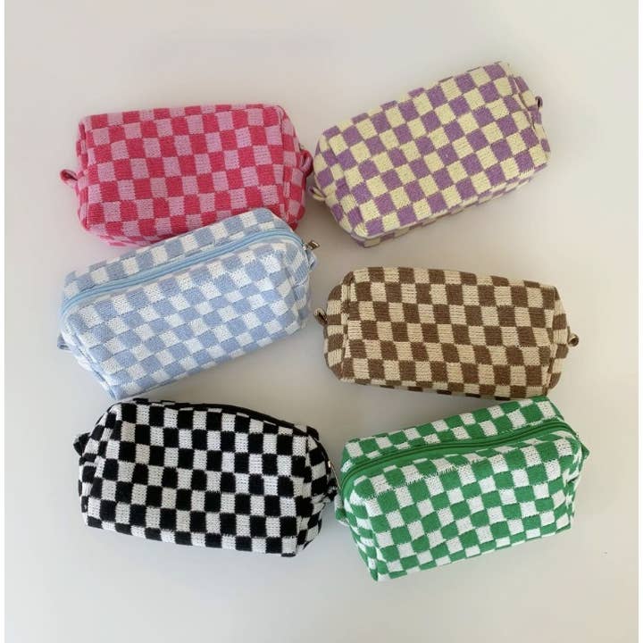 Checkered Pattern Make Up Bags (TIBO) and other Purchase Wholesale checkered bag. Free Returns & Net 60 Terms on Faire trending on Faire.