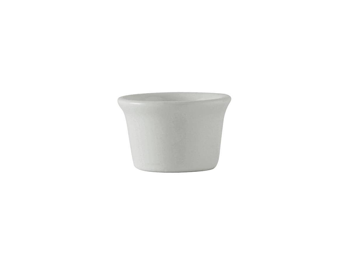 White Rolled Edge Ceramic Ramekin, 1.5oz for wholesale on Faire1