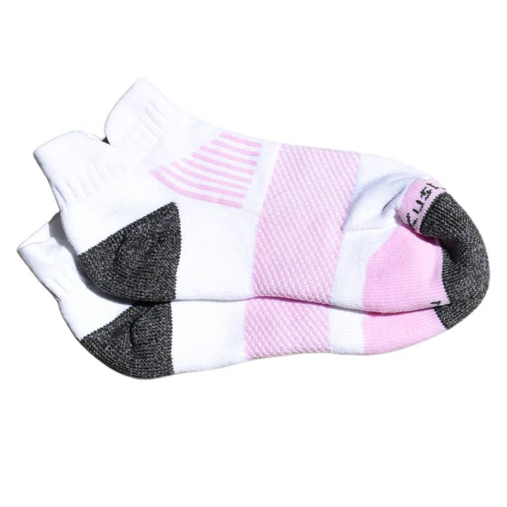 Athletic Ankle Socks - Moisture Wicking - LC Run - Soft Pink for wholesale by Kustom Knits