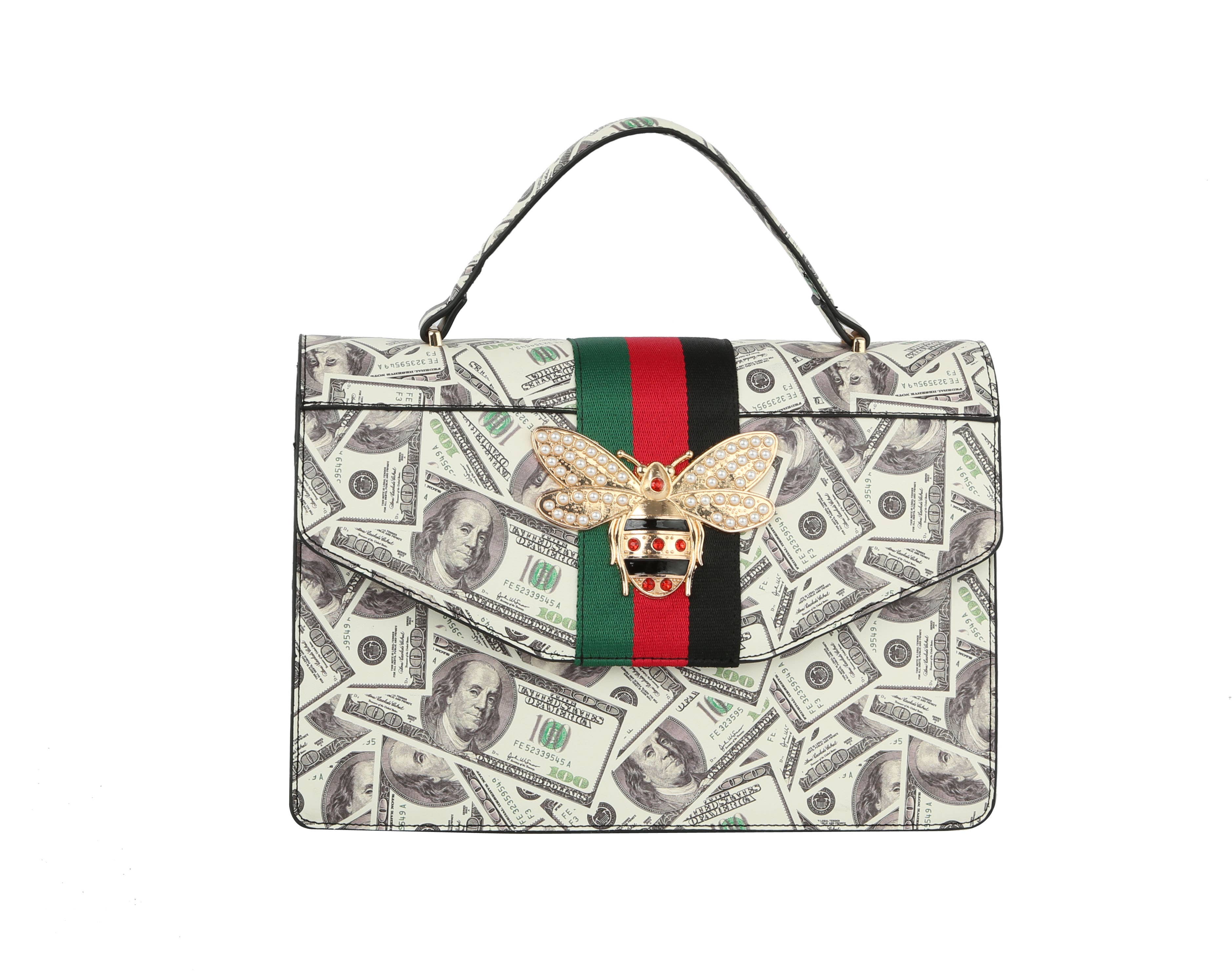 Handbag Factory Corp – Großhandel Satchel – Damen – Fashion Bee Satchel mit passendem Geldbeutel1