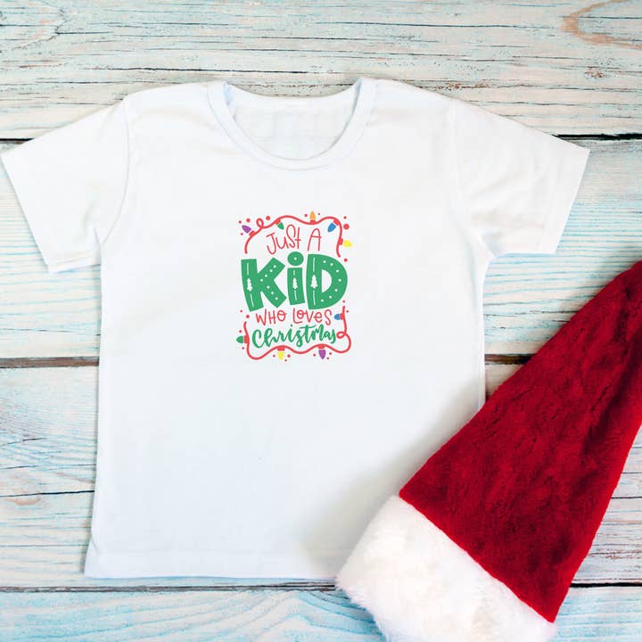 Só Uma Criança Que Adora Natal Crianças T-Shirt de Natal XS-XL por atacado de Shine Thrive Grow