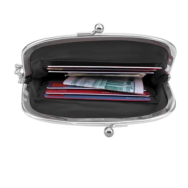 Roma Leathers, Inc. - Wholesale Coin Purse - Women's - 92815B lambskin coin purse with ID window2