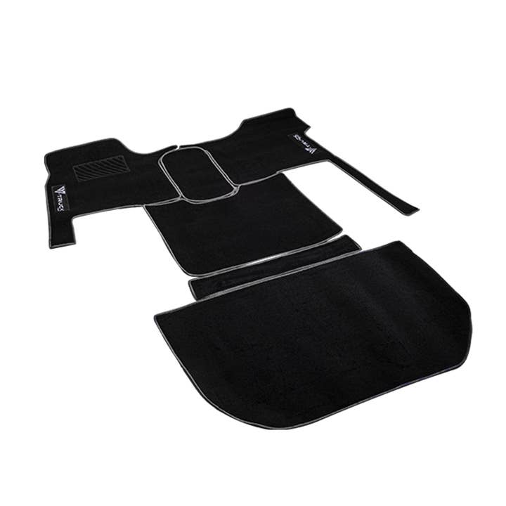 PB 579 Truck Floor Mat - Black Carpet - Grey Stitch for wholesale by V-TRUCK CORP