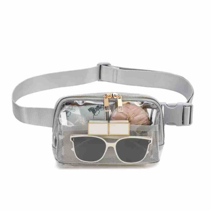 The Bella Belt Bag Silver Bells Fanny pack clear for wholesale by Lemonbella