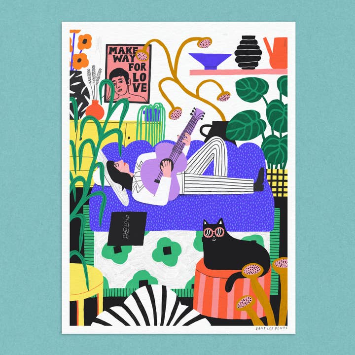 30x40 cm tryckt poster – MAKE WAY FOR LOVE – AFF82 för wholesale av Dans Les Dents