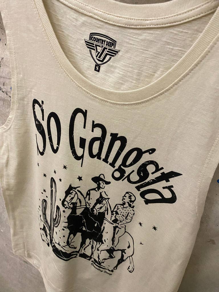 Country Deep Apparel - Vente Débardeur – femme - Débardeur So Gangsta Muscle3