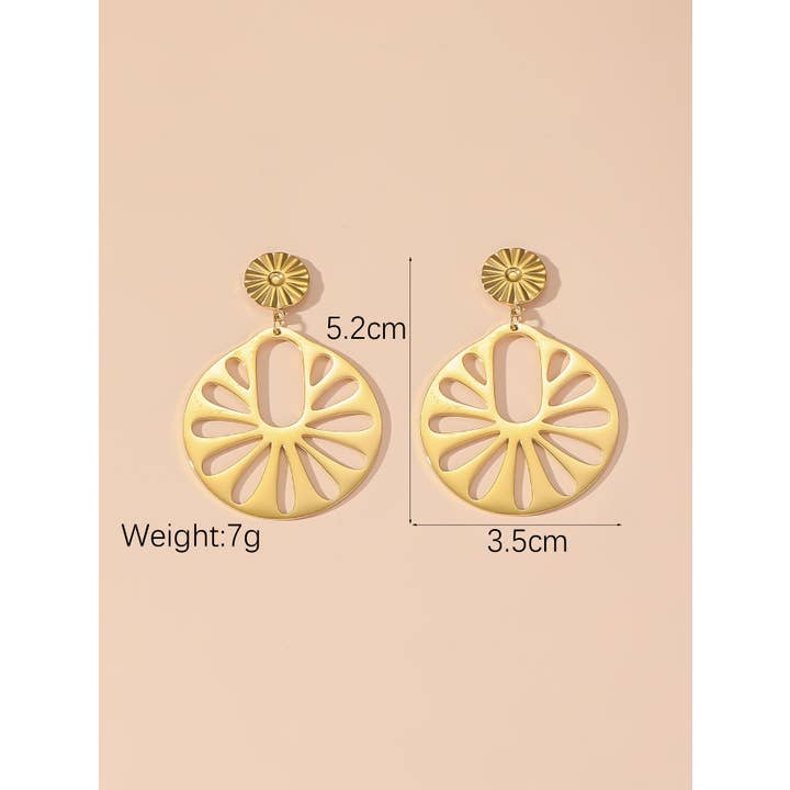 Blossom bijoux - Wholesale Dangle Earrings - 24BOA106 Stainless Steel Stud Earrings2