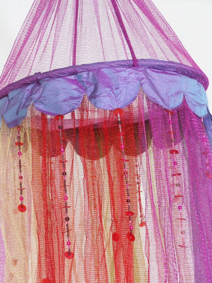 Circus Wooden Frame Bed Canopy Polyester Mesh for wholesale by IN CREATION INC