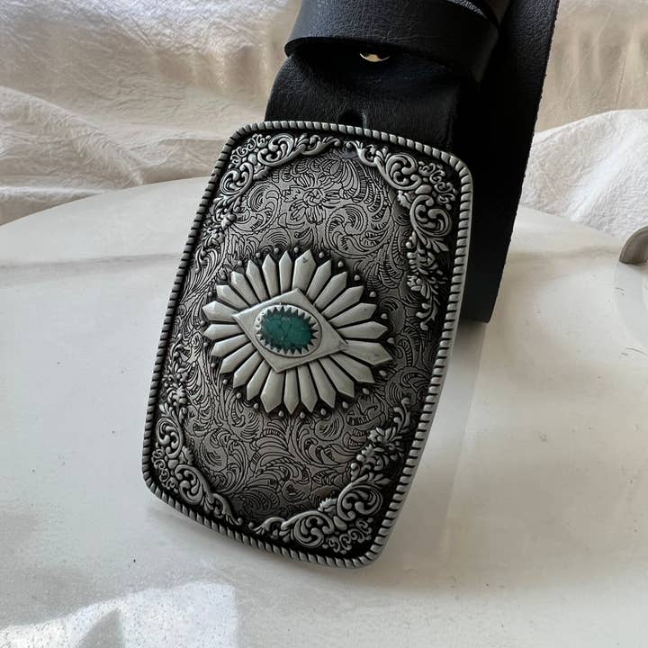 Christina Christi - Vente Ceinture – homme - Ceinture à boucle ethnique pour hommes, ceinture faite à la main, ceinture en cuir, pour hommes 7