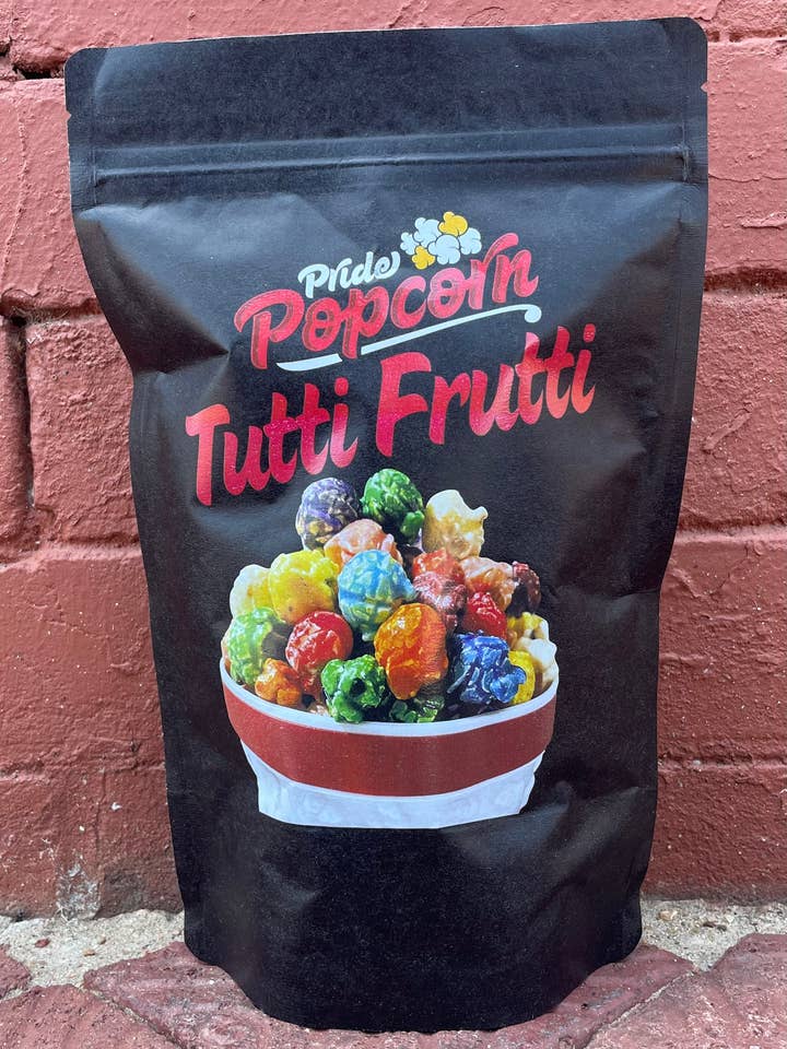 Tutti Frutti Gourmet Popcorn for wholesale by Pride Popcorn