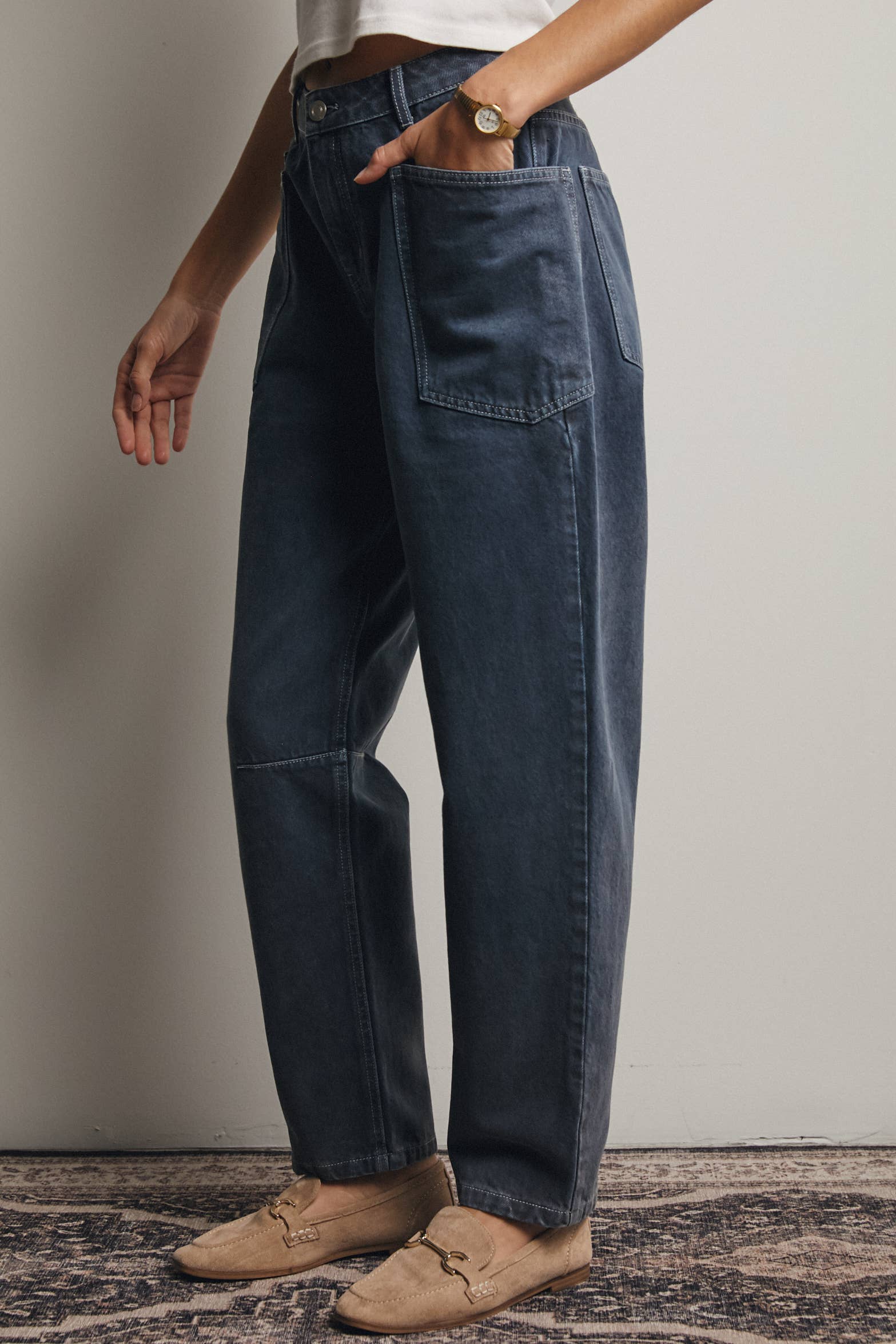 Forte - Wholesale Jeans - Women's - High Rise Barrel Utility Jeans FP0004 13